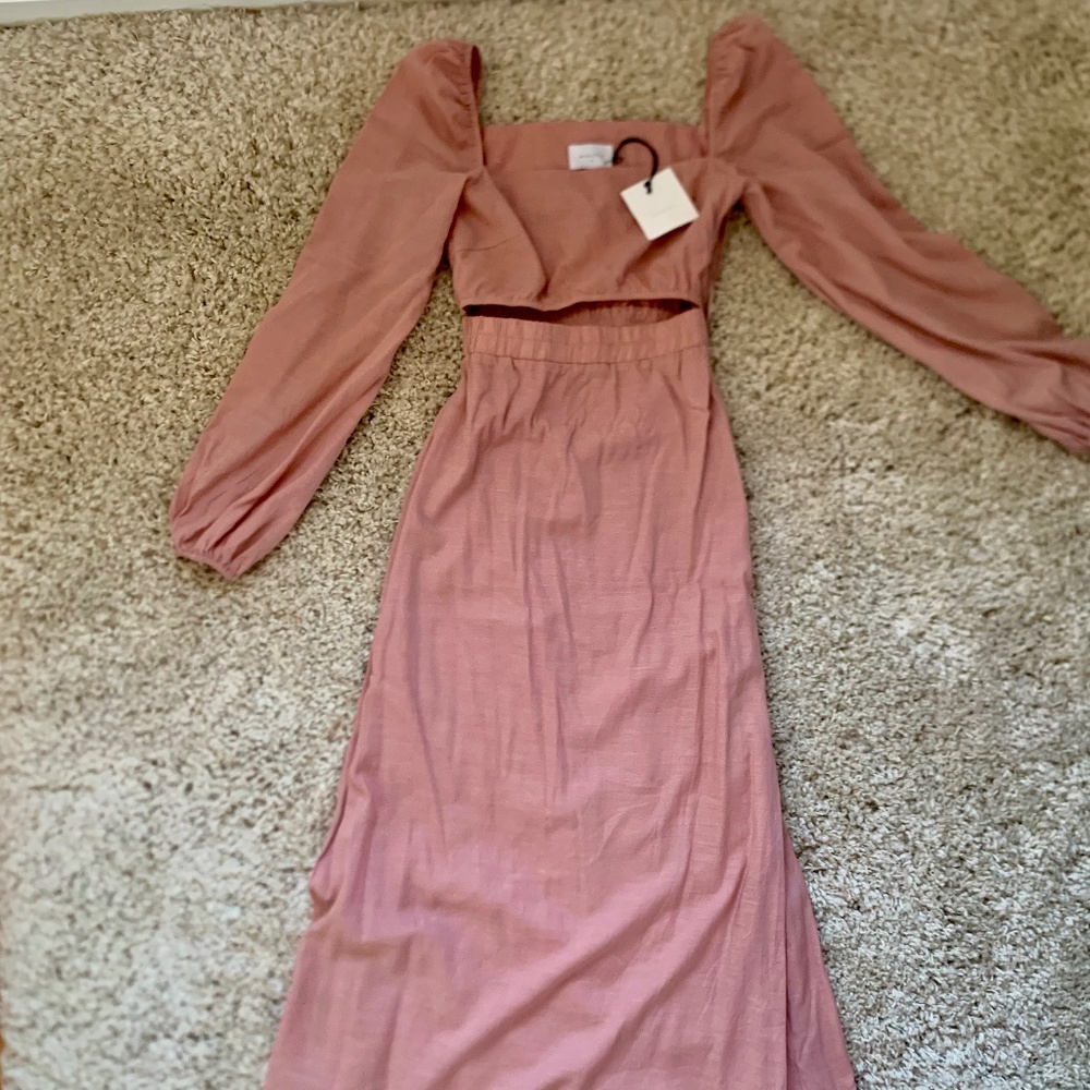 By Nicola Midi Daphne Dress in Melon Size 2 USA
